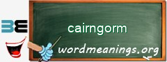 WordMeaning blackboard for cairngorm